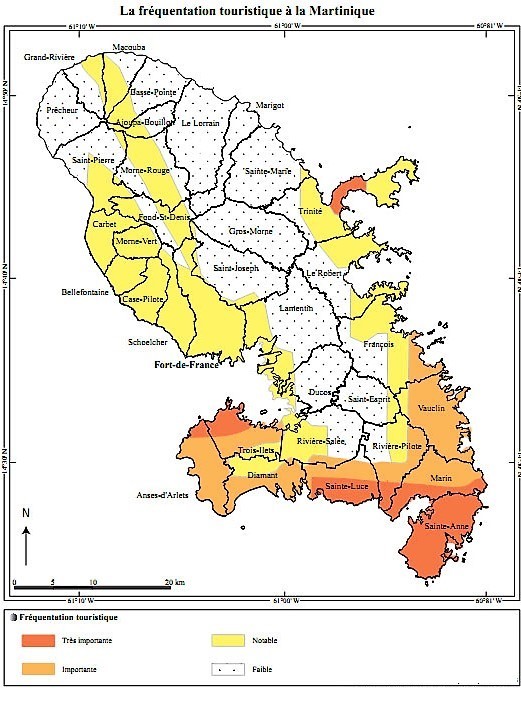 Martinique carte touristique