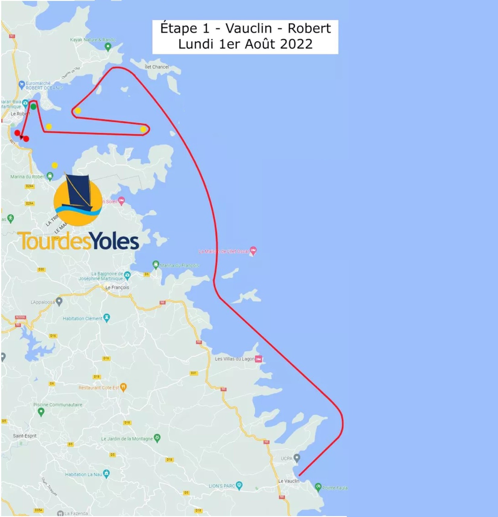 Tour des yoles 2022 etape1