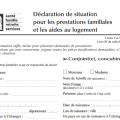 Formulaire de declaration de situation caf
