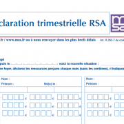 Formulaire declaration trimestrielle caf