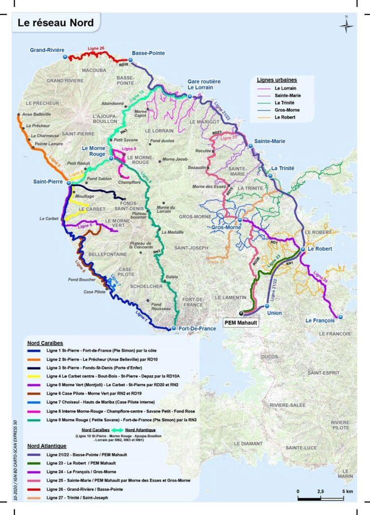 Reseaux de transport public plan organisation reseau nord