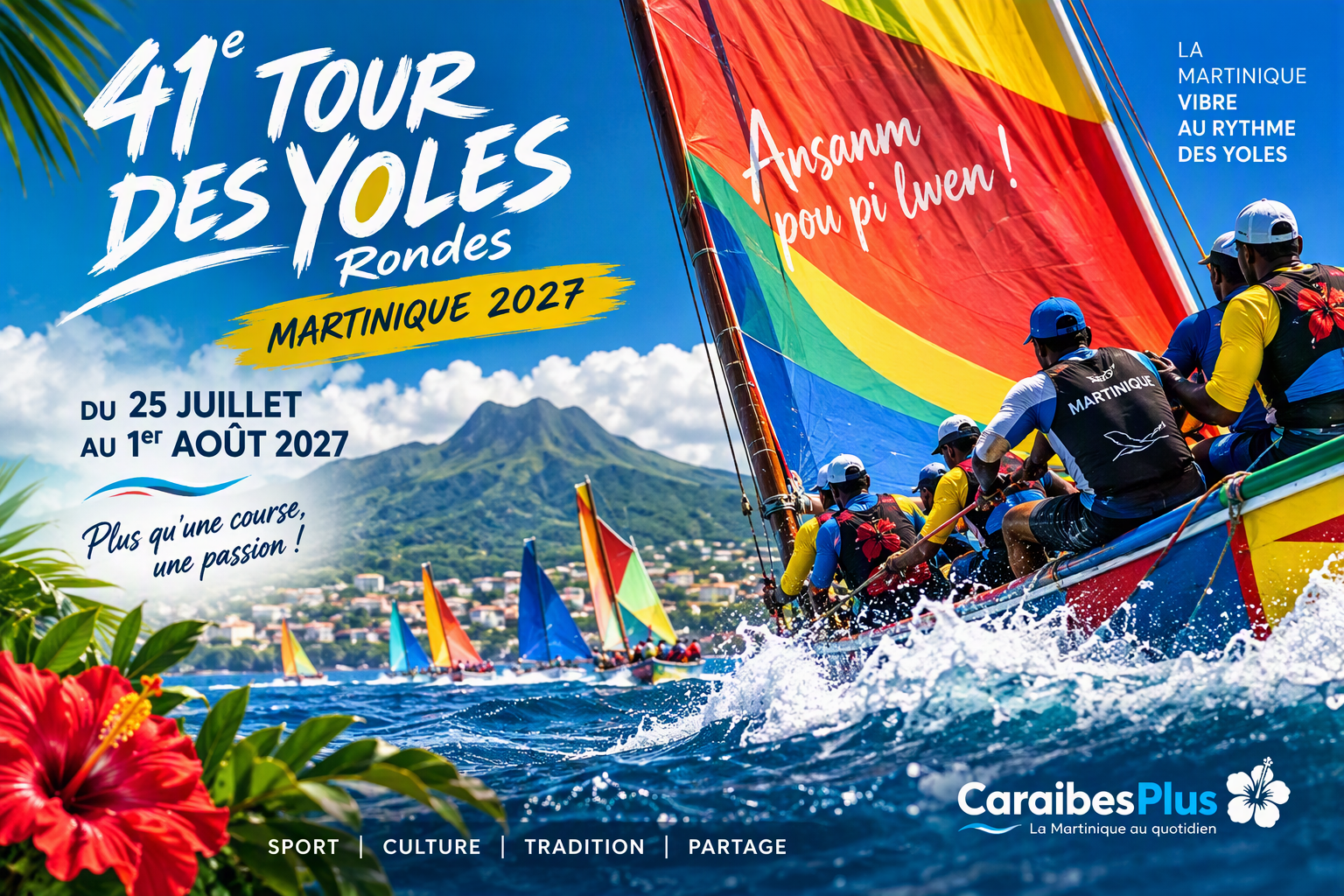 Tour des yoles 2027 dates et etapes en martinique